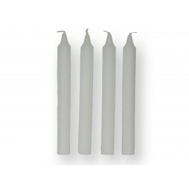 Lot de 4 bougies blanches