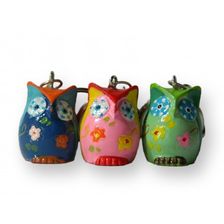 Lot de 3 porte clés hibou