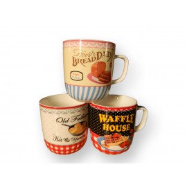 Lot de 3 tasses retro